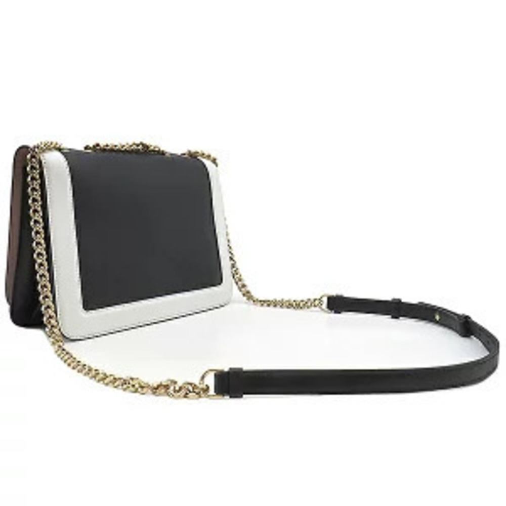 Salvatore Ferragamo shoulder calfskin Vara strap white bag chain rion black